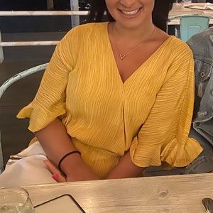 LUXXEL Yellow Romper Size Small